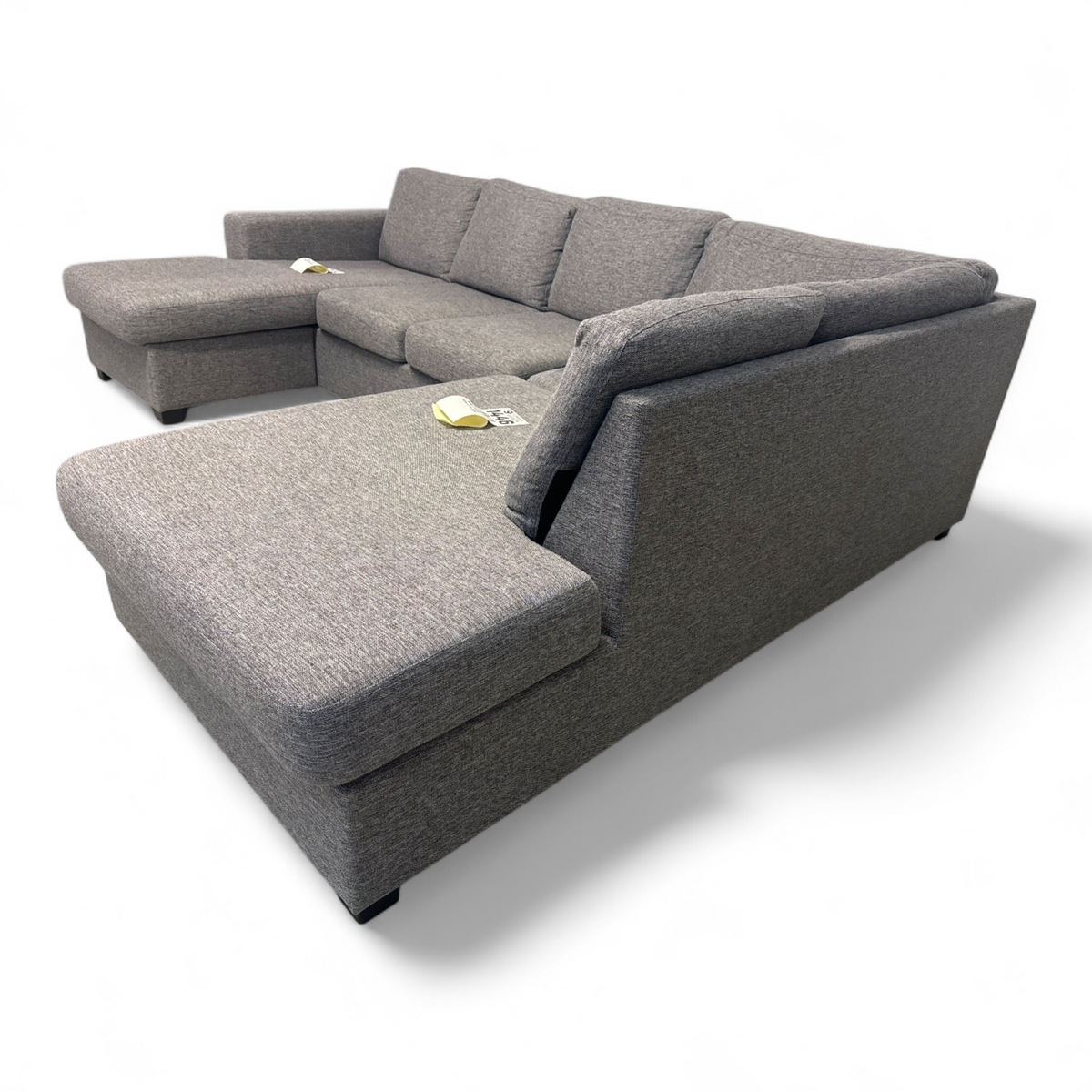 Nyrenset A-møbler Oslo Stoff U-Sofa i Grå Farge