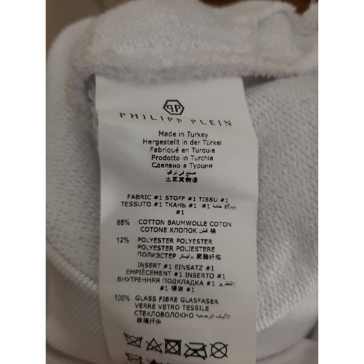 Hoodie PHILIPP PLEIN Bomull Hvit Str. M