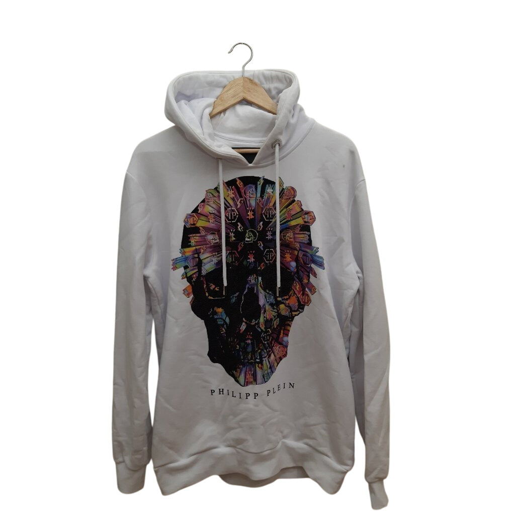 Hoodie PHILIPP PLEIN Bomull Hvit Str. M