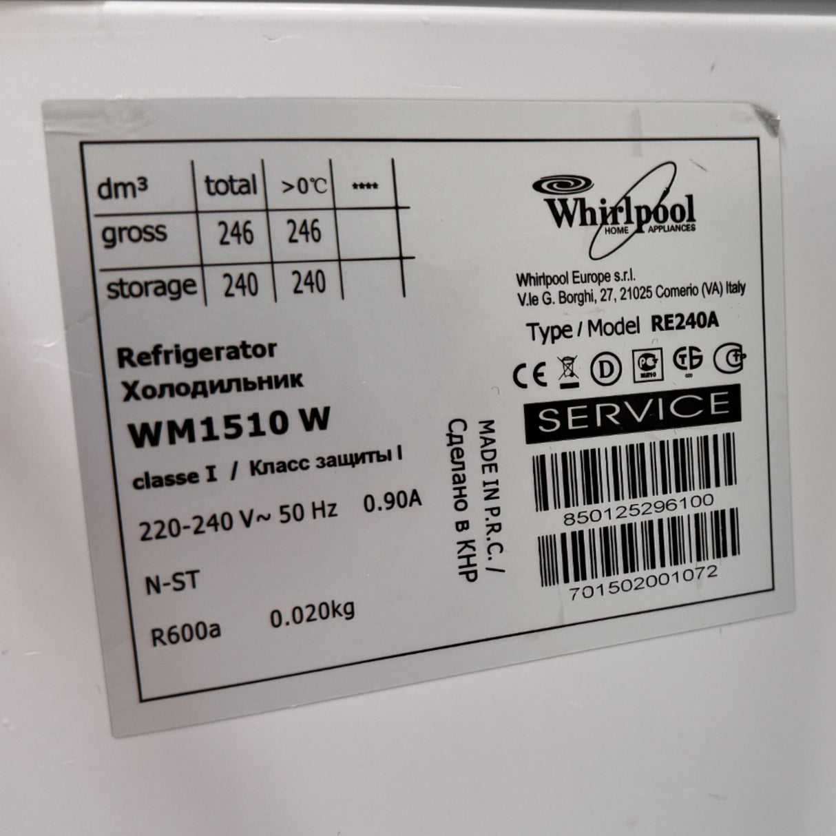 Whirlpool kjøleskap fra Whirlpool
