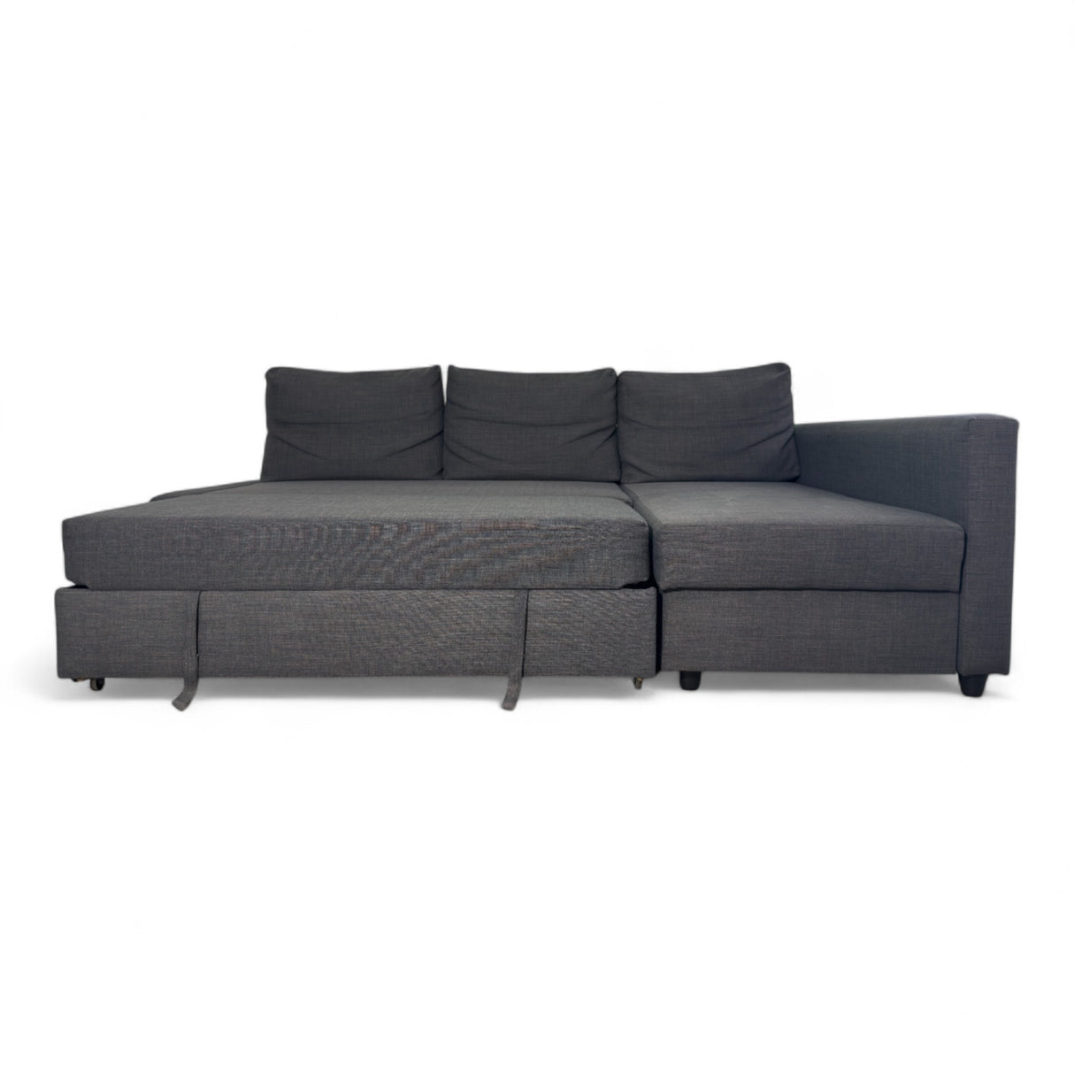 Nyrenset Grå Sovesofa med Flyttbar Sjeselong IKEA FRIHETEN