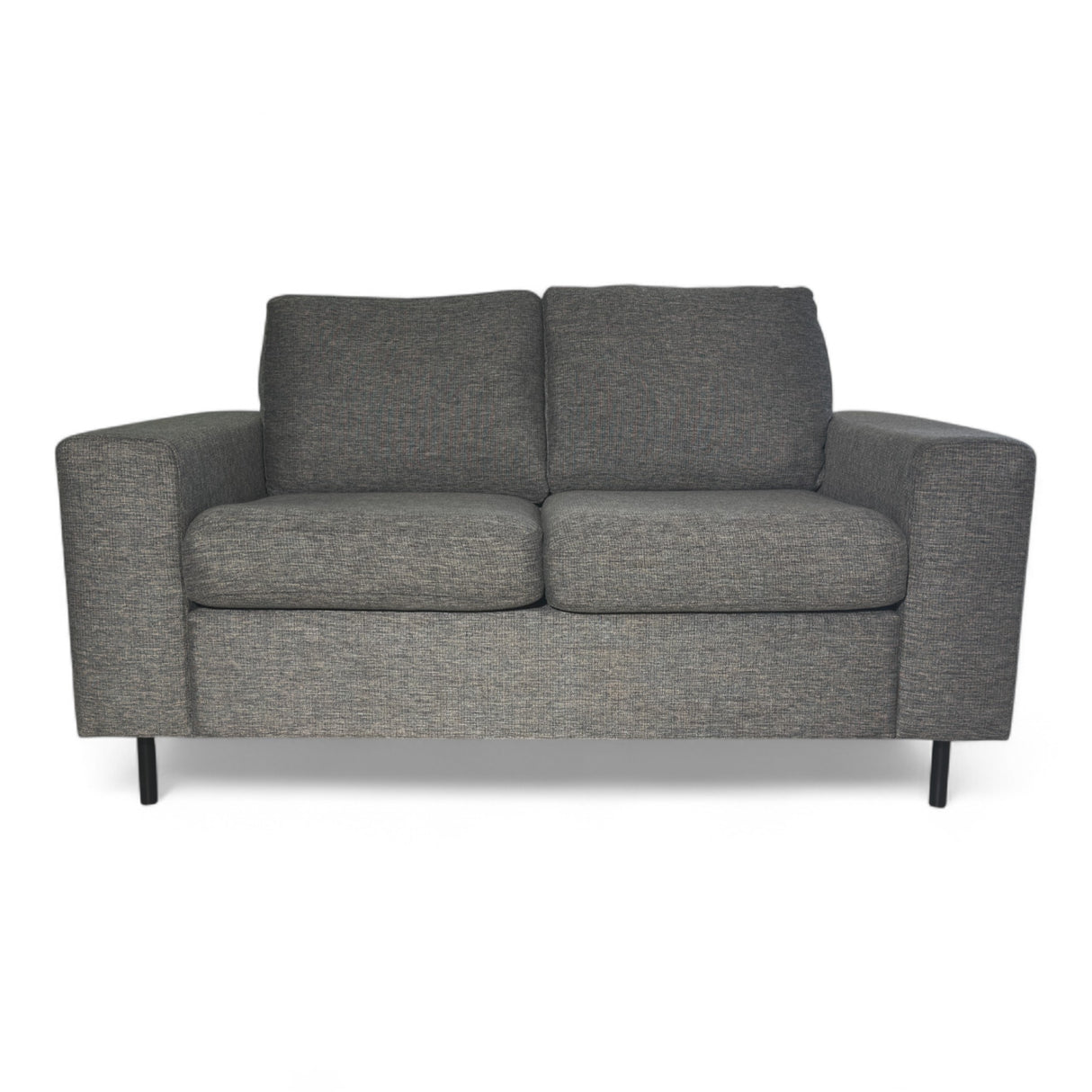 Nyrenset 2-seter Sofa med Avtagbare Putetrekk Grå