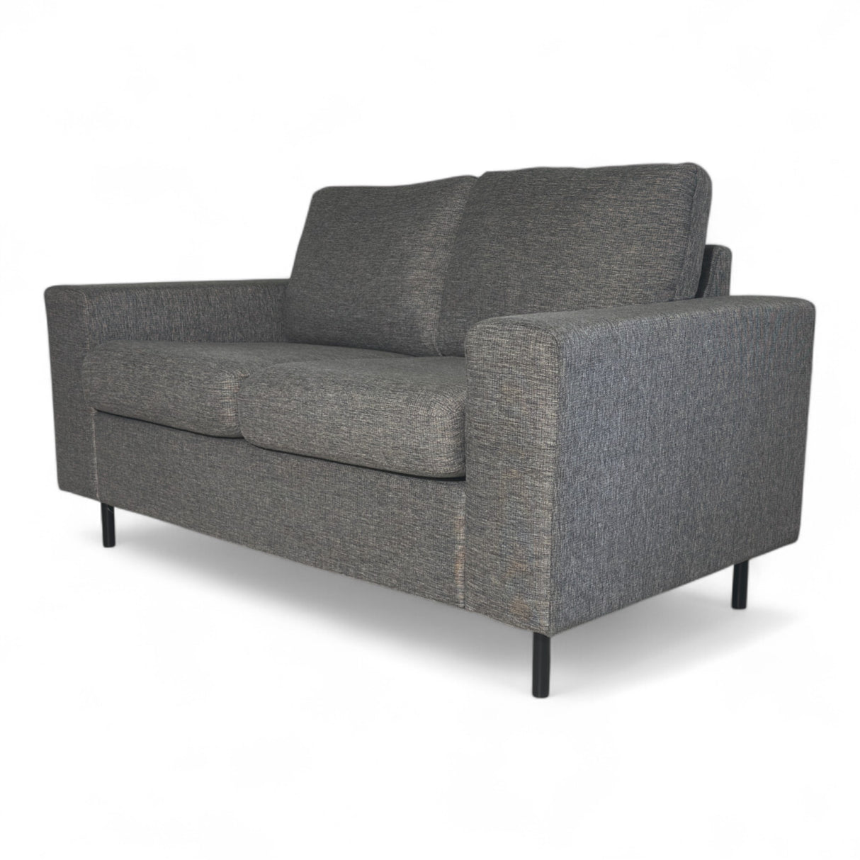 Nyrenset 2-seter Sofa med Avtagbare Putetrekk Grå