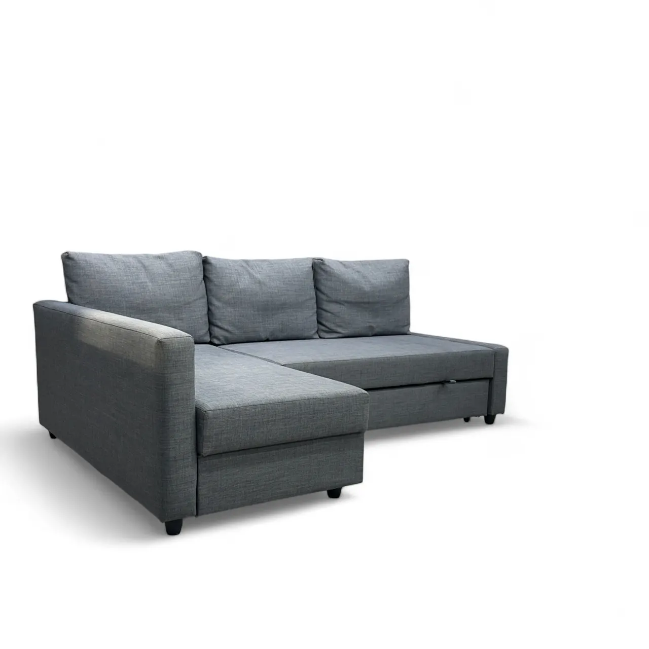 Nyrenset IKEA Friheten Sovesofa med Oppbevaring og Sjeselong Venstre Grå