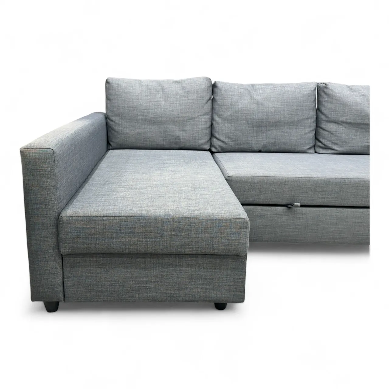Nyrenset IKEA Friheten Sovesofa med Oppbevaring og Sjeselong Venstre Grå