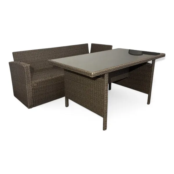 OUTLET - Halv hagesofa med bord, bilde 2