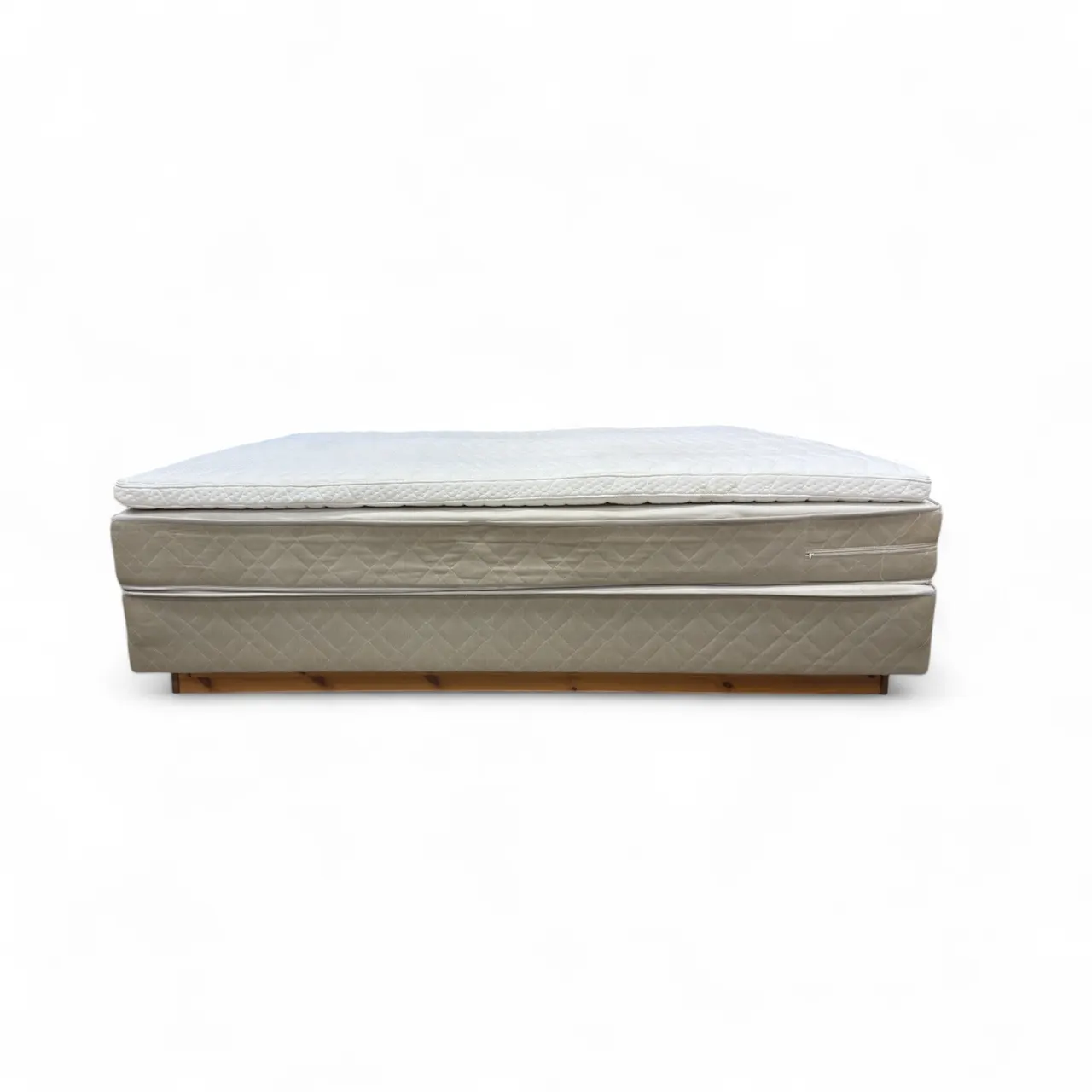 Nyrenset Jensen Diplomat V Kontinentalseng Beige/Hvit 180x200