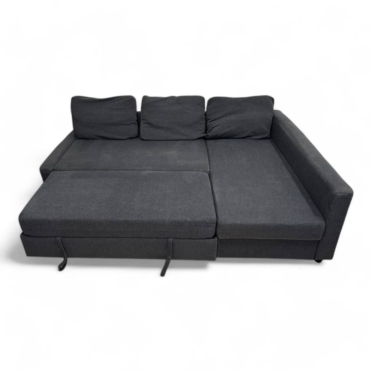 Nyrenset blå Friheten sovesofa med sjeselong fra IKEA
