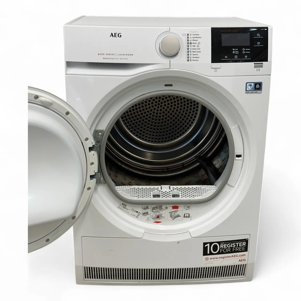 Nyrenset Tørketrommel ProTex Plus Varmepumpe 8 kg Hvit
