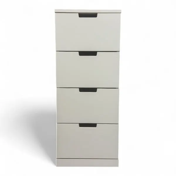 Nyrenset Hvit NORDLI Kommode med 4 skuffer, bilde 2