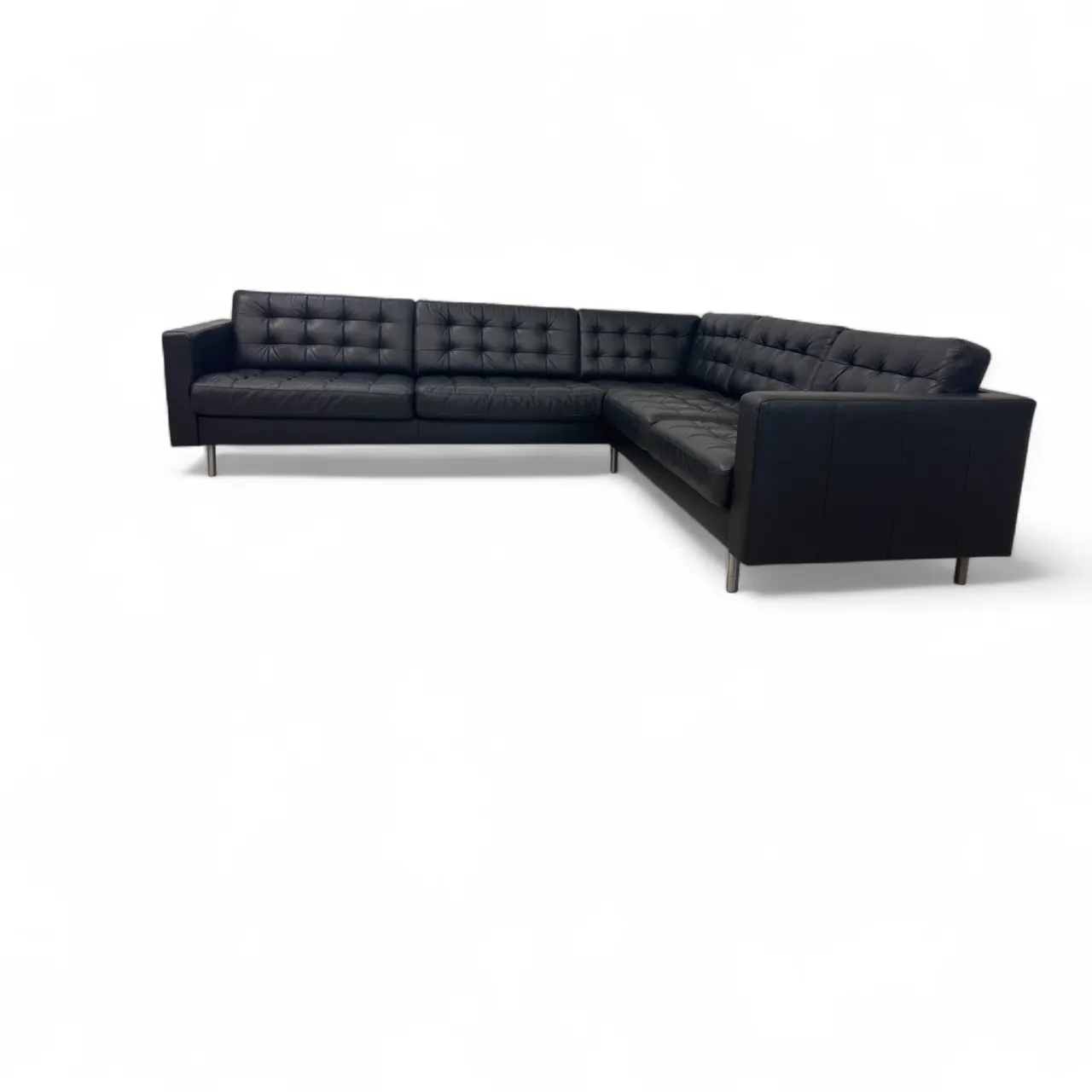 Nyrenset Hjørnesofa Skinn Svart fra IKEA Landskrona