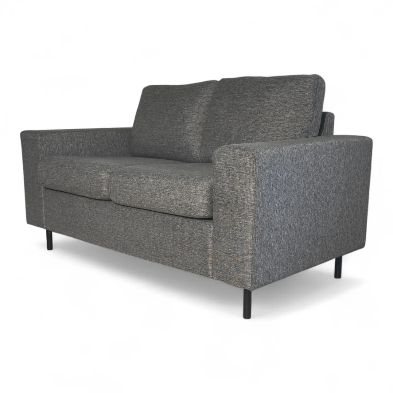 Nyrenset 2-seter Sofa med Avtagbare Putetrekk Grå