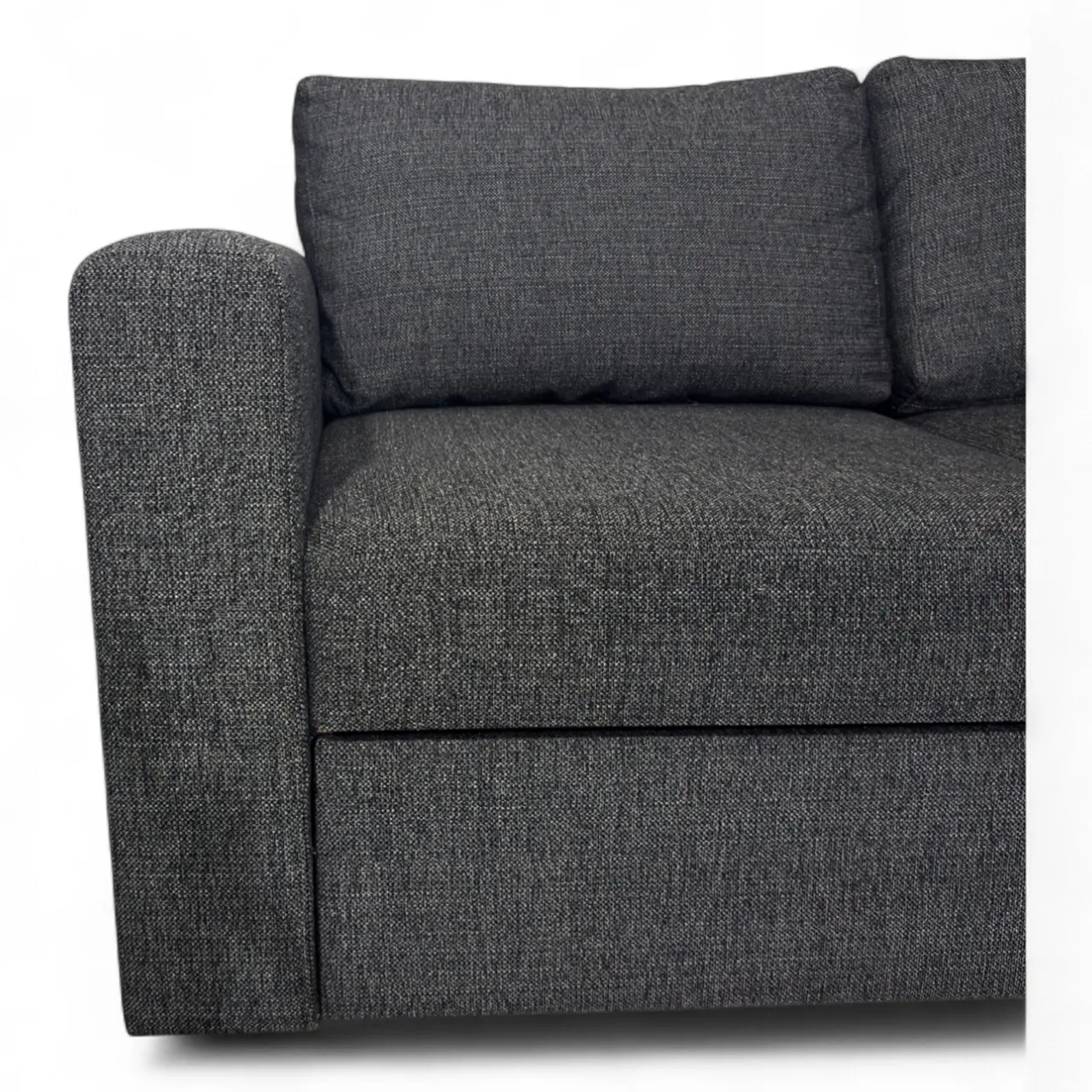 Nyrenset Sovesofa med Sjeselong Åpen Ende Svart