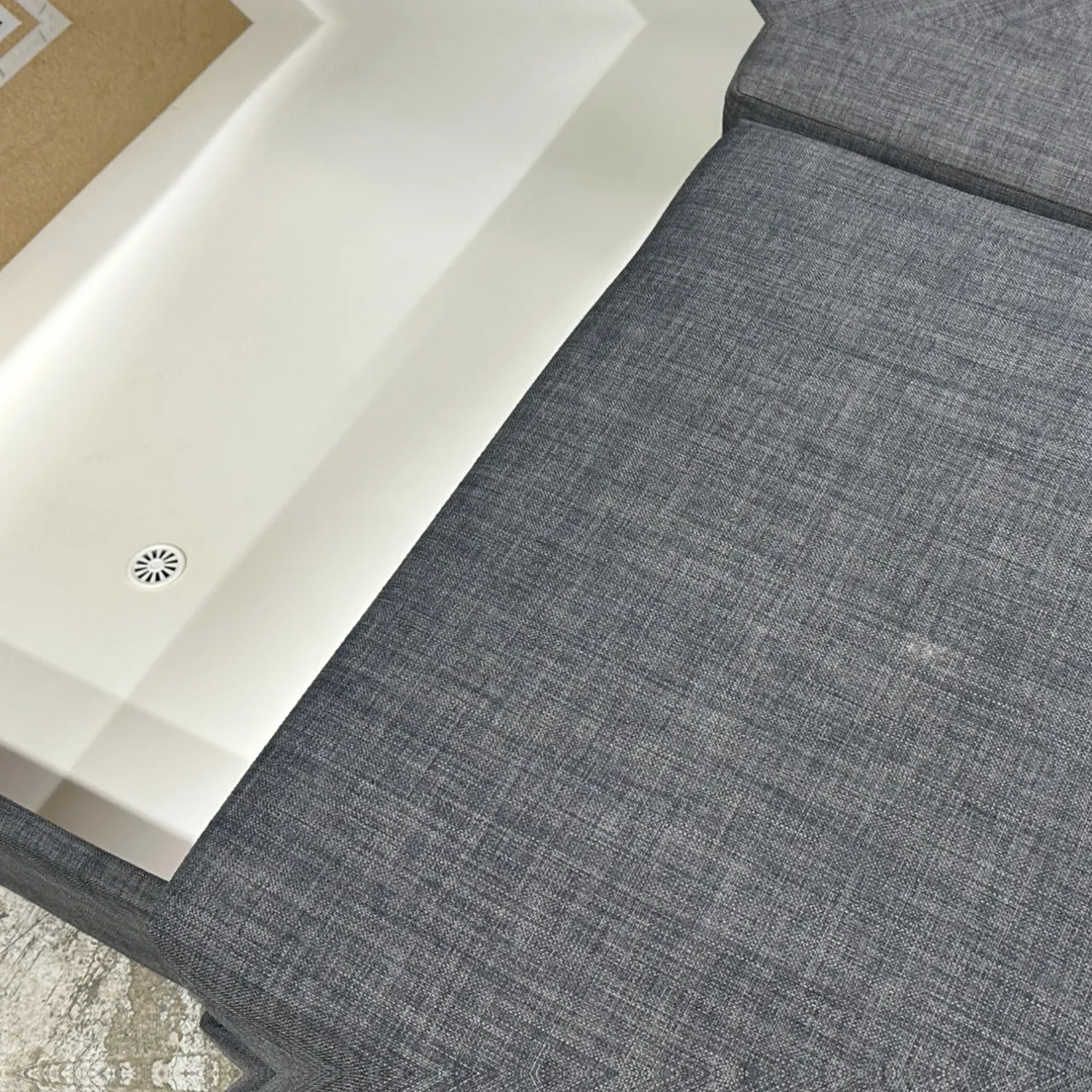 Nyrenset IKEA Friheten Sovesofa med Oppbevaring og Sjeselong Venstre Grå