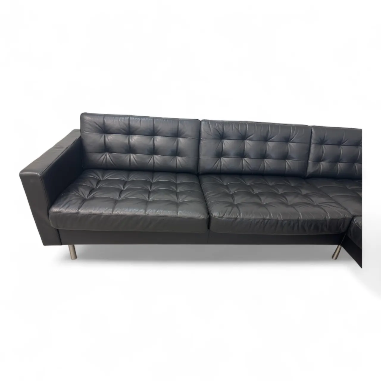 Nyrenset Hjørnesofa Skinn Svart fra IKEA Landskrona