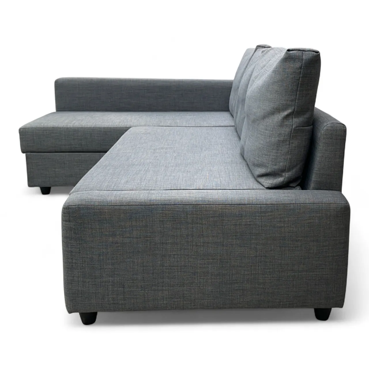 Nyrenset IKEA Friheten Sovesofa med Oppbevaring og Sjeselong Venstre Grå