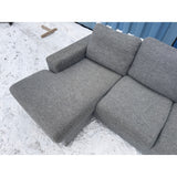 Hjørnesofa med avtagbare putetrekk grå 290 cm
