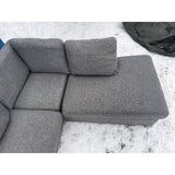 Hjørnesofa med avtagbare putetrekk grå 290 cm