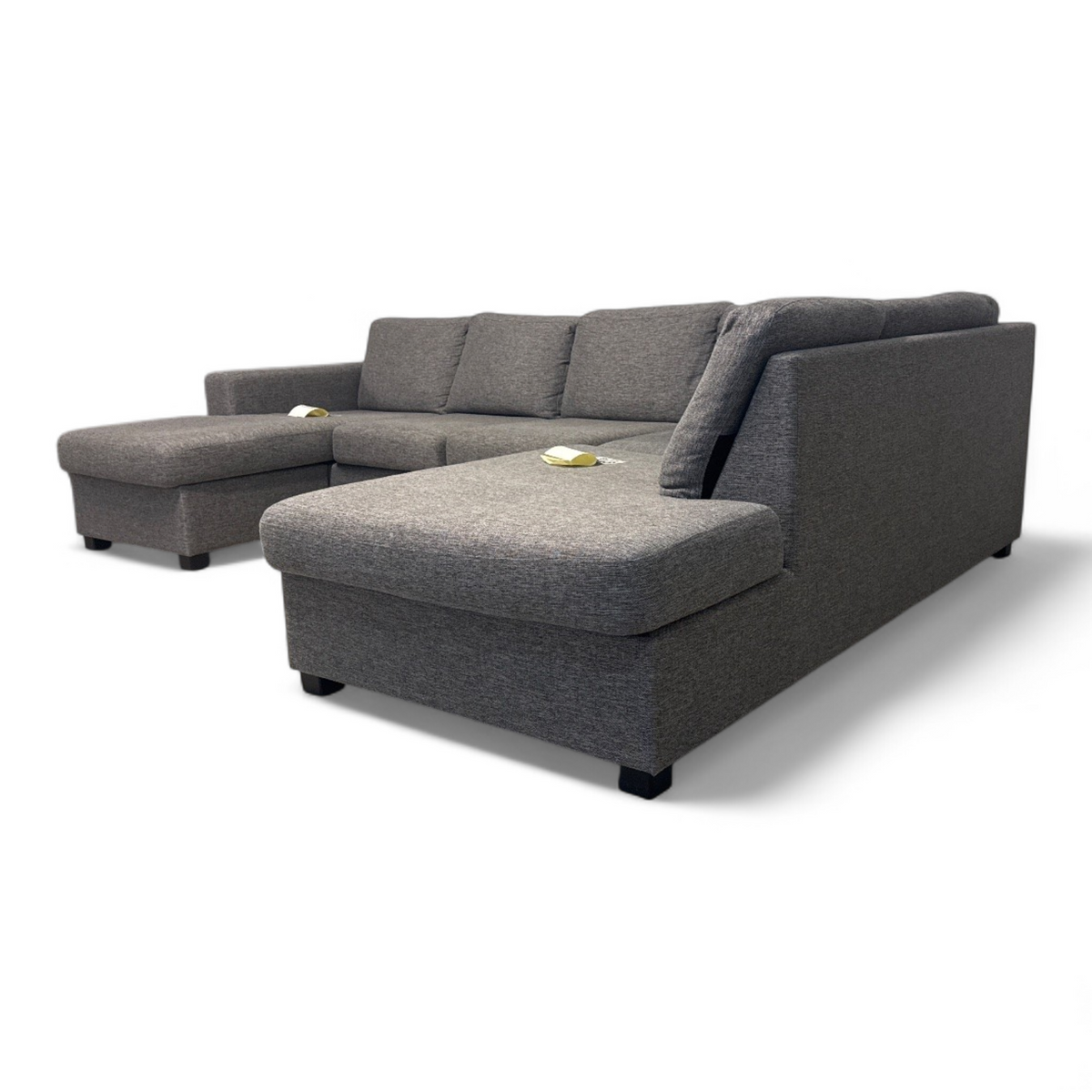 Nyrenset A-møbler Oslo Stoff U-Sofa i Grå Farge