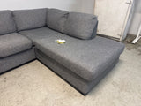 Nyrenset A-møbler Oslo Stoff U-Sofa i Grå Farge