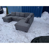 Nyrenset hjørnesofa med flyttbar sjeselong Bohus Boston Grå