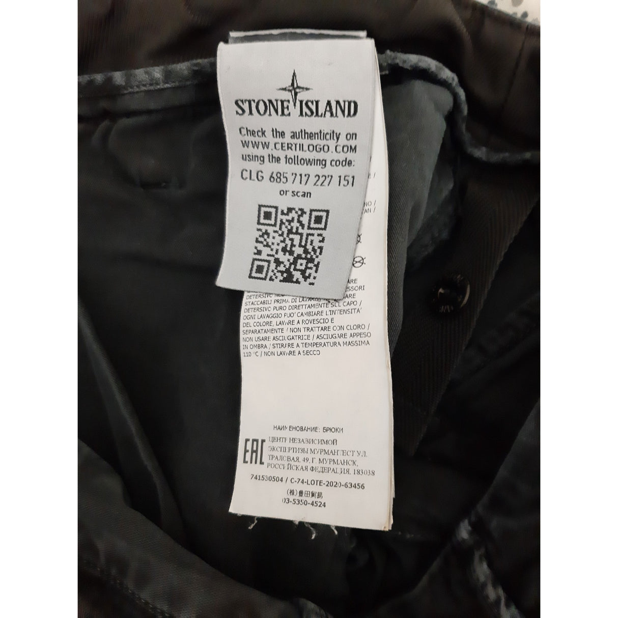 Bukser herre Stone Island Svart