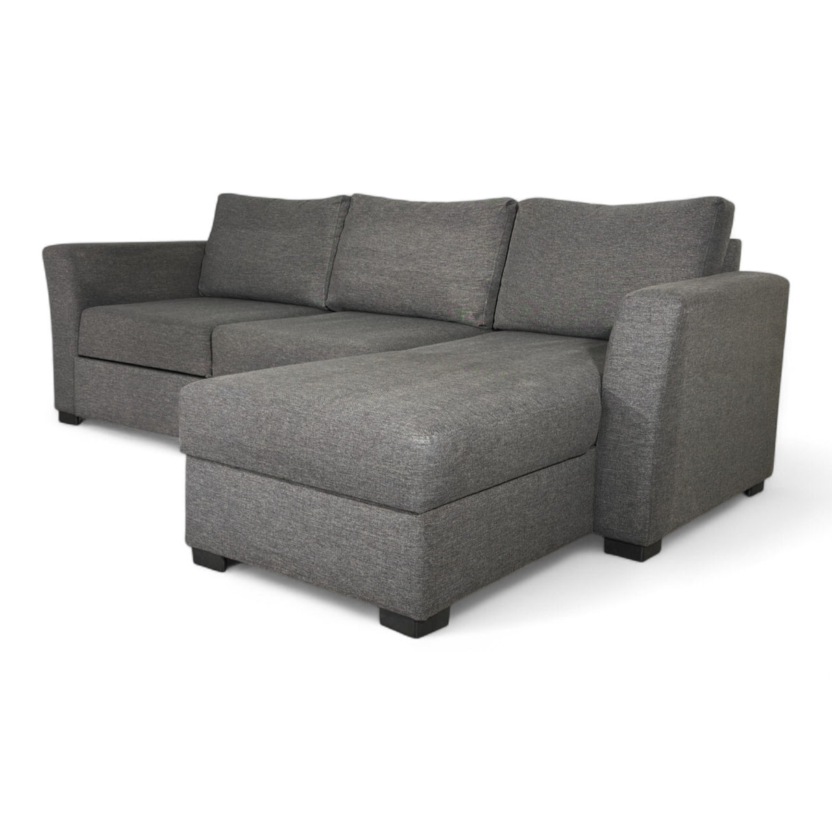 Nyrenset Sovesofa med Åpen Sjeselong Høyre Grå