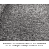 Nyrenset U-sofa