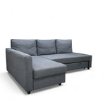 Nyrenset Sovesofa med Oppbevaring og Sjeselong Venstre Grå Vendbar