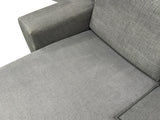 Nyrenset Verona Hjørnesofa med Sjeselong Venstre Mørkegrå