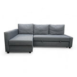 Nyrenset IKEA Friheten Sovesofa med Oppbevaring og Sjeselong Venstre Grå