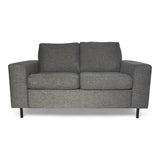 Nyrenset 2-seter Sofa med Avtagbare Putetrekk Grå