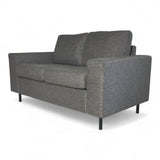 Nyrenset 2-seter Sofa med Avtagbare Putetrekk Grå