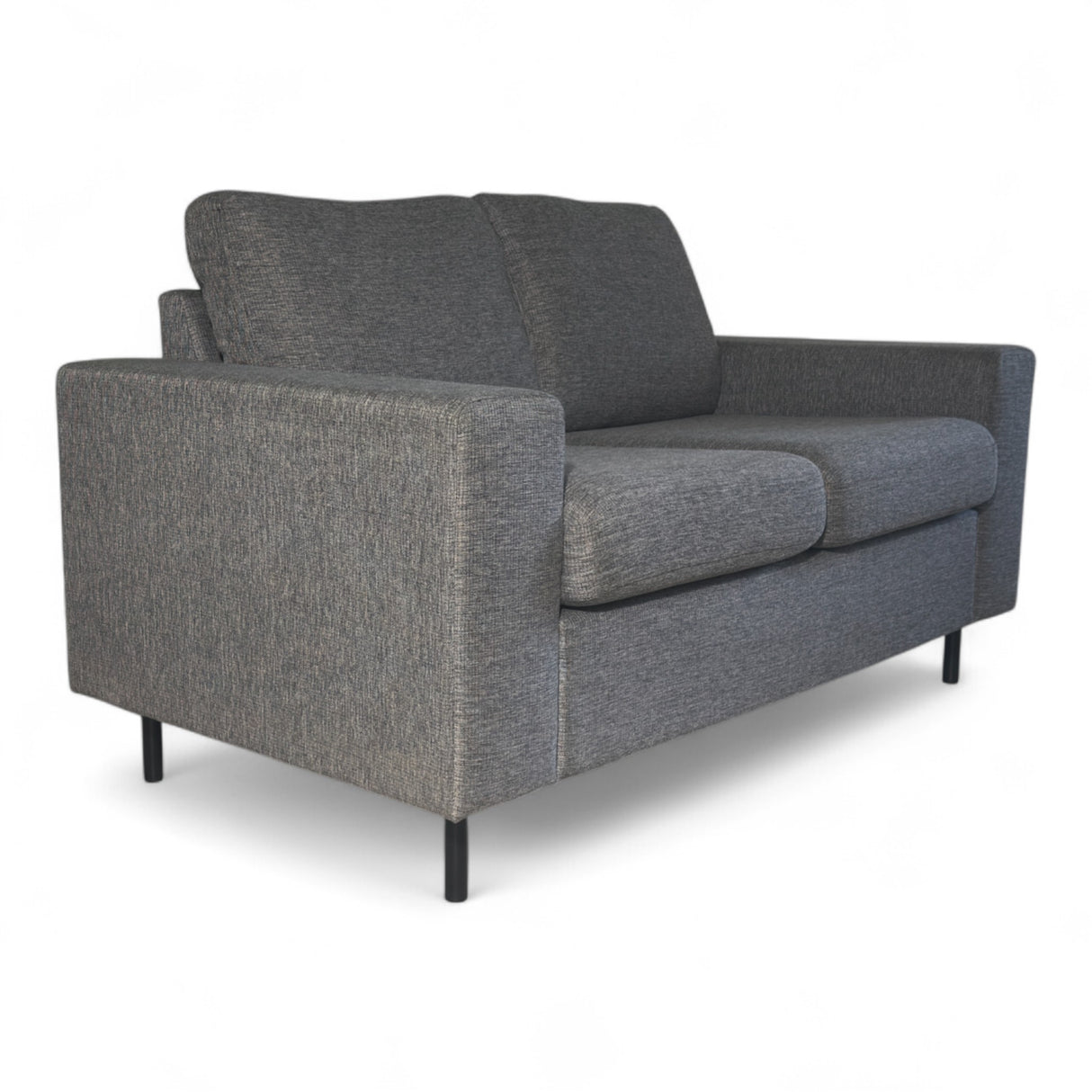 Nyrenset 2-seter Sofa med Avtagbare Putetrekk Grå