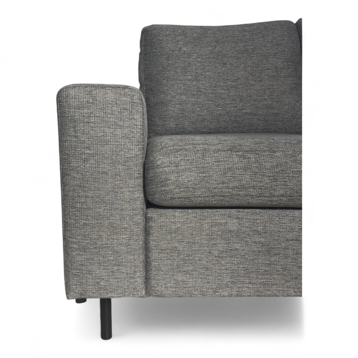 Nyrenset 2-seter Sofa med Avtagbare Putetrekk Grå