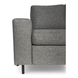 Nyrenset 2-seter Sofa med Avtagbare Putetrekk Grå