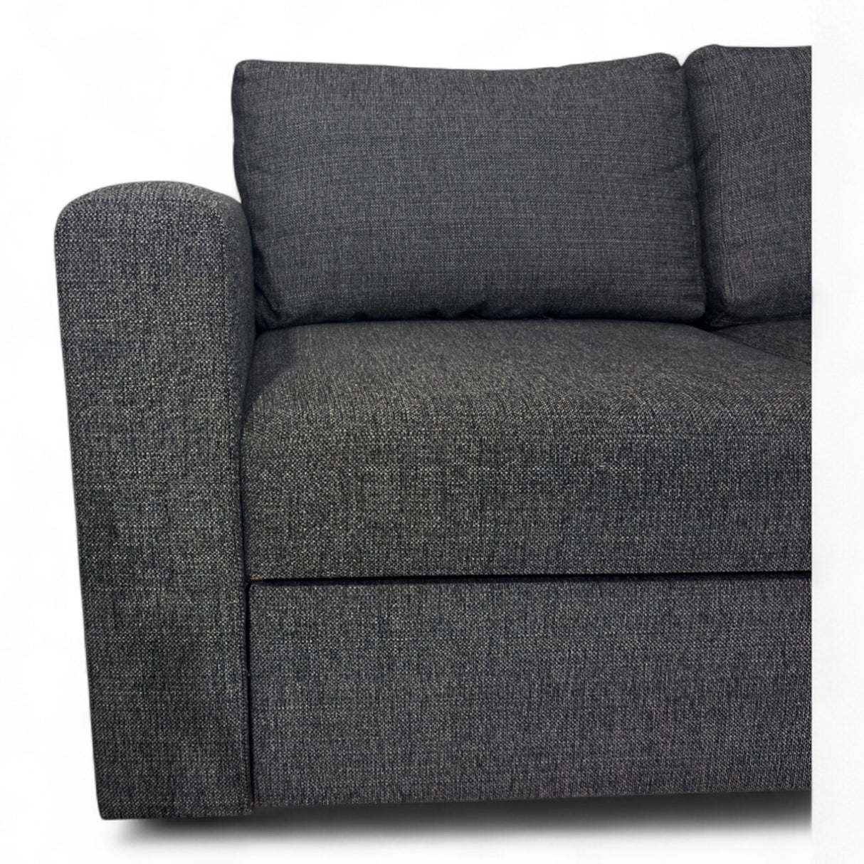 Nyrenset Sovesofa med Sjeselong Åpen Ende Svart