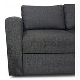 Nyrenset Sovesofa med Sjeselong Åpen Ende Svart