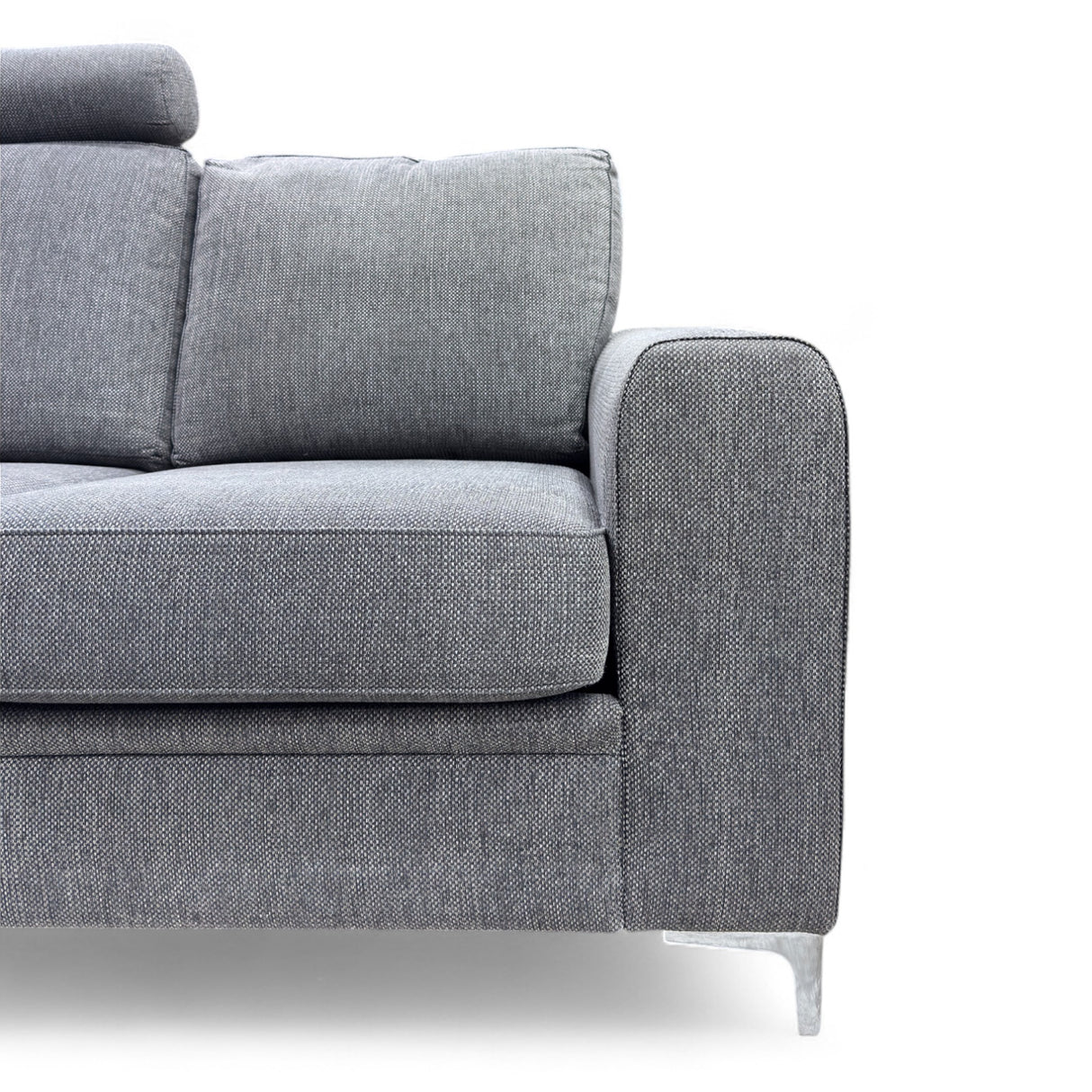 Nyrenset Hjørnesofa vendbar grå med avtagbare trekk