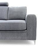 Nyrenset Hjørnesofa vendbar grå med avtagbare trekk