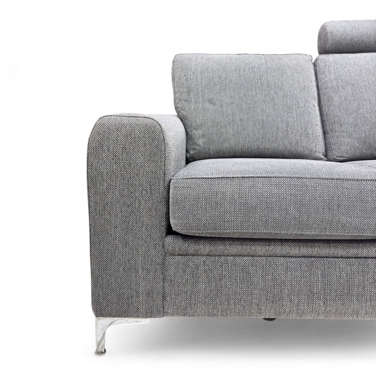 Nyrenset Hjørnesofa vendbar grå med avtagbare trekk