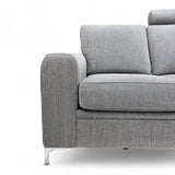 Nyrenset Hjørnesofa vendbar grå med avtagbare trekk