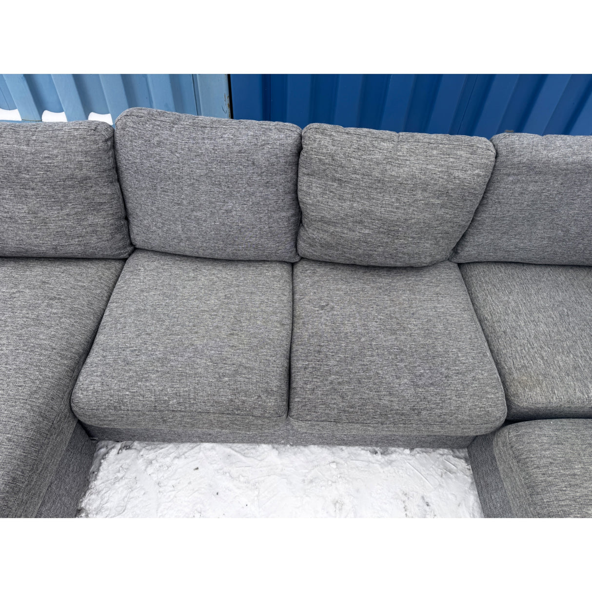 Hjørnesofa med avtagbare putetrekk grå 290 cm