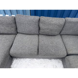 Hjørnesofa med avtagbare putetrekk grå 290 cm