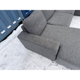 Hjørnesofa med avtagbare putetrekk grå 290 cm