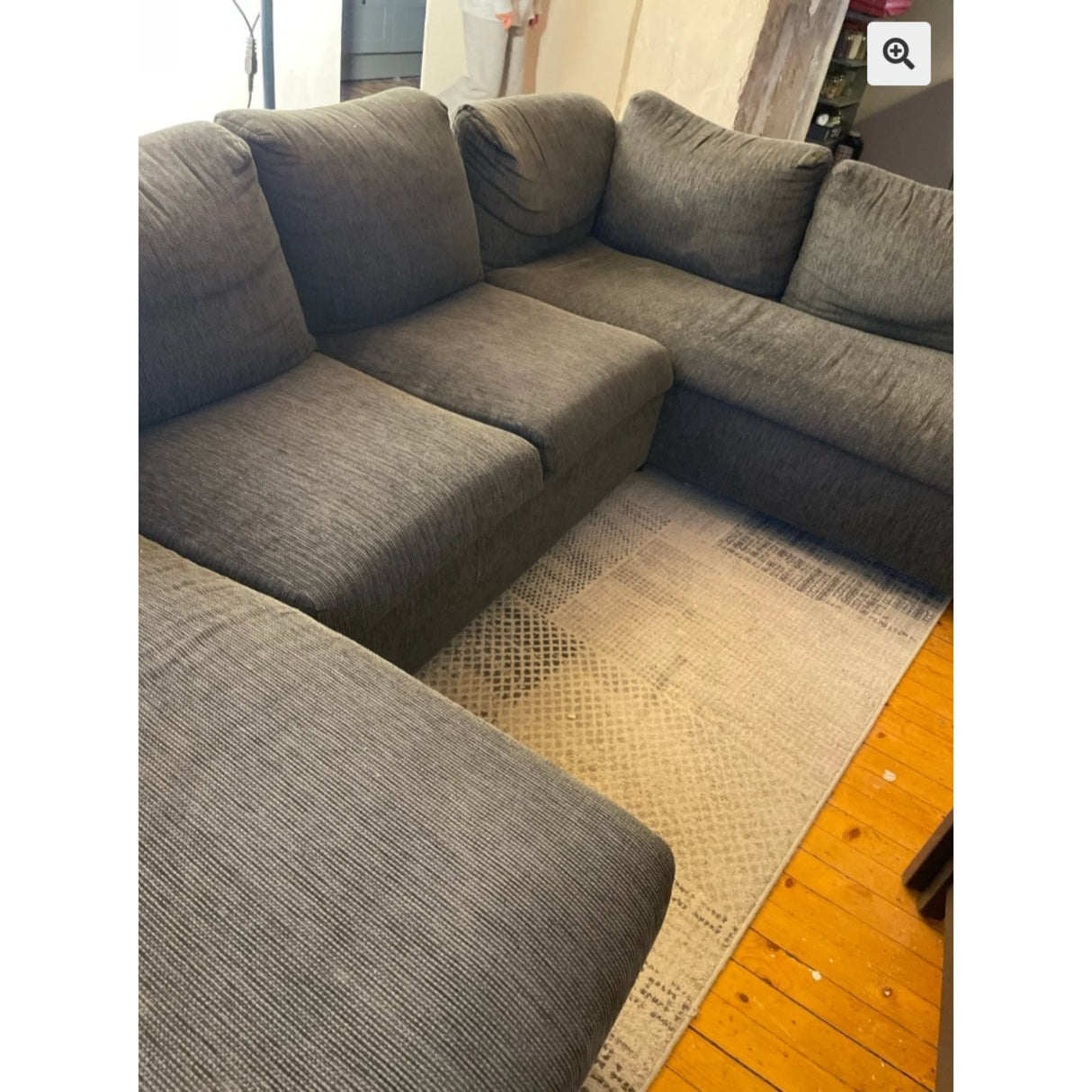 Nyrenset Pent brukt Boston Hjørnesofa - Skeidar, Grå