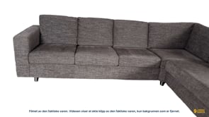 Nyrenset Hjellegjerde Stoff Hjørnesofa med Sjeselong Høyre i Grå Farge